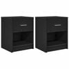 vidaXL Mesas de cabeceira 2 pcs com gaveta 40x34x50 cm preto