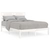 vidaXL Estrutura cama pequena casal 120x190 cm pinho maci&ccedil;o branco