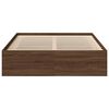 vidaXL Estrutura de cama de casal pequena 120x190 cm carvalho castanho