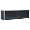 vidaXL Canteiro elevado jardim a&ccedil;o galvanizado 160x40x45 cm antracite