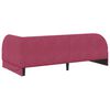 vidaXL Estrutura de Cama de Canto Vinho Vermelho 90 cm x 200 cm Veludo