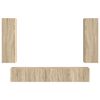 vidaXL Conjunto de m&oacute;vel de TV Montado na parede 3 pcs Carvalho Sonoma
