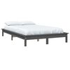 vidaXL Estrutura de cama 140x200 cm pinho maci&ccedil;o cinzento