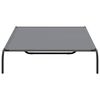 vidaXL Cama para c&atilde;es elevada 150x90x20cm tecido oxford e a&ccedil;o cinzento