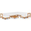 vidaXL 11 pcs conjunto lounge de jardim c/ almofad&otilde;es ac&aacute;cia maci&ccedil;a