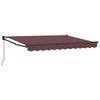 vidaXL Toldo retr&aacute;til Castanho 3 x 2 m 100% Poli&eacute;ster e Alum&iacute;nio