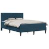 vidaXL Estrutura de cama com colch&atilde;o Azul 140 x 200 cm Veludo