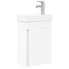 vidaXL Conjunto de M&oacute;veis de Banheiro com Torneira Branco