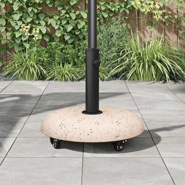 vidaXL Base para chapéu de sol Amarelo e Preto 45 x 45 x 40 cm