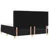 vidaXL Cama Box com colch&atilde;o com cabeceira Preto 200 x 200 cm tecido
