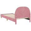 vidaXL Estrutura de Cama Infantil com Cabeceira Rosa 90 x 200 cm