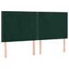 vidaXL Cama box spring c/ colch&atilde;o/LED 200x200 cm veludo verde-escuro