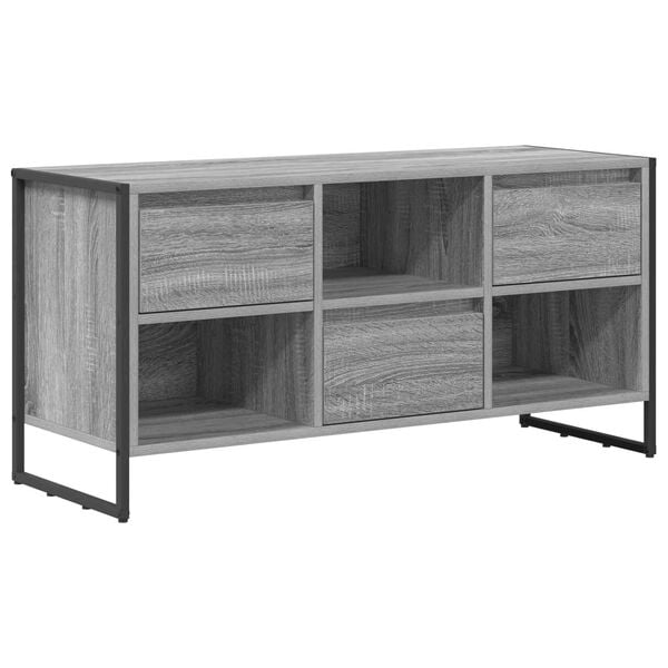 vidaXL Gabinete para TV com gaveta Cinza Sonoma 100 x 36 x 49,5 cm