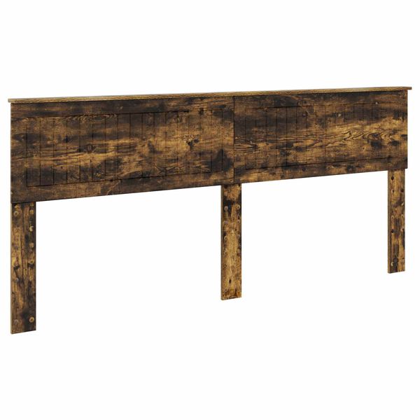 vidaXL Cabeceira Carvalho Defumado 200 cm Madeira processada