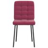 vidaXL Cadeiras de jantar 4 pcs veludo vermelho tinto