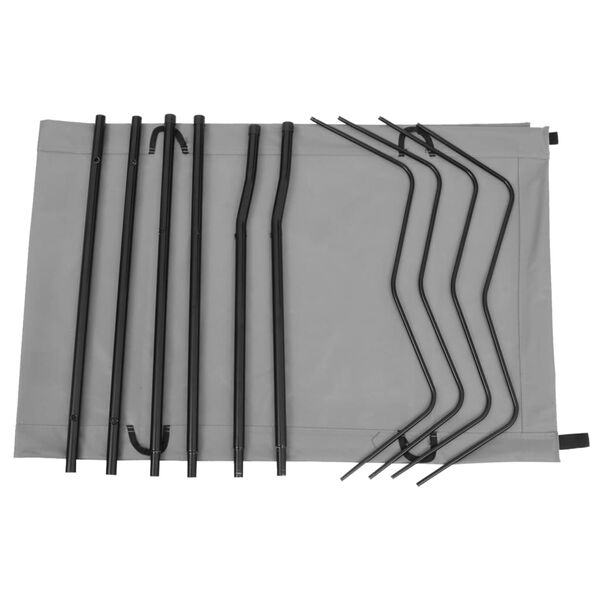 vidaXL Camas de campismo 2pcs 180x60x19cm tecido oxford e a&ccedil;o cinzento