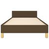 vidaXL Estrutura de cama sem colch&atilde;o 90x200 cm tecido castanho-escuro