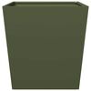 vidaXL Vaso/floreira de jardim 2 pcs 50x50x50 cm a&ccedil;o verde azeitona