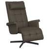 vidaXL Cadeira girat&oacute;ria Cinzento Couro Sint&eacute;tico