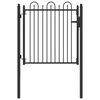 vidaXL Port&atilde;o de Cerca DRONTEN 100 x 100 cm Metal Preto Tranc&aacute;vel