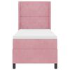 vidaXL Cama Box com cabeceira Rosa 80 x 200 cm Veludo