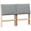 vidaXL Cabeceira estofada Cinzento-claro 150 cm