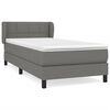 vidaXL Cama com molas/colch&atilde;o 80x200 cm tecido cinzento-escuro