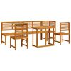 vidaXL Conjunto Bistro de Jardim 6 pcs Castanho