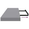 vidaXL Prateleira de parede suspensa 90x23,5x3,8 cm MDF cinzento