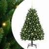 vidaXL &Aacute;rvore de Natal Artificial 120 cm 150 LED Branco quente Verde