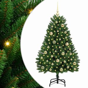 vidaXL &Aacute;rvore de Natal Artificial 120 cm 150 LED Branco quente Verde