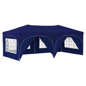 vidaXL Tenda de Festa Pop-up 575 x 288 x 245 cm Azul Tecido Oxford