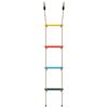 vidaXL Escada de corda para crianças com 4 degraus multicor