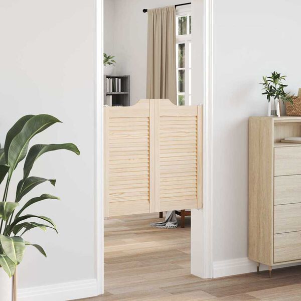 vidaXL Portas de batente design de persiana 2-Par 80x80cm pinho maci&ccedil;o