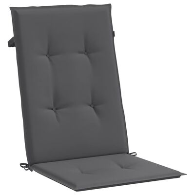 vidaXL Almofadões para cadeiras altas de jardim 2 pcs tecido antracite