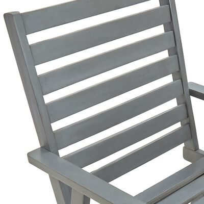 vidaXL Cadeiras jantar p/ jardim 2 pcs madeira acácia maciça cinzento