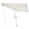vidaXL Toldo autom&aacute;tico independente 500x300 cm cor creme
