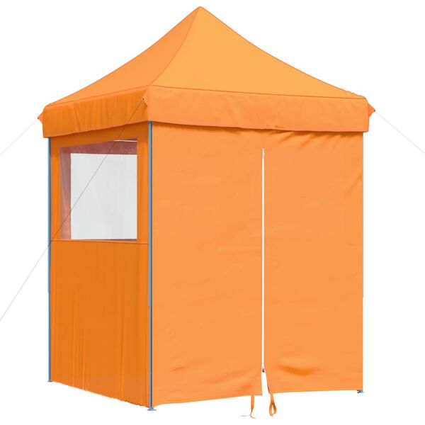 vidaXL Tenda para festas pop-up dobr&aacute;vel c/ 4 paredes laterais laranja