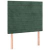 vidaXL Cama com molas/colch&atilde;o 100x200 cm veludo verde-escuro