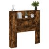 vidaXL Cabeceira com cabeceira Carvalho Defumado 100 x 16,5 x 103,5 cm
