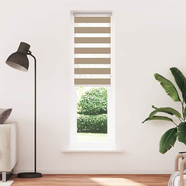 vidaXL Cortina de zebra 65x230 cm largura do tecido 60,9 cm poli&eacute;ster