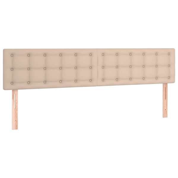 vidaXL Cabeceiras cappuccino 160x5x78/88 cm couro artificial