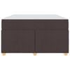vidaXL Estrutura da Cama com colch&atilde;o Marrom Escuro 120 x 200 cm tecido