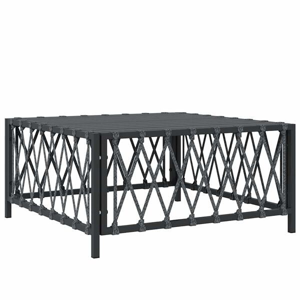 vidaXL Mesa de jardim 70x70x34 cm tecido antracite