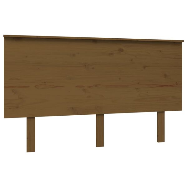 vidaXL Cabeceira de cama 139x6x82,5 cm pinho maci&ccedil;o castanho mel
