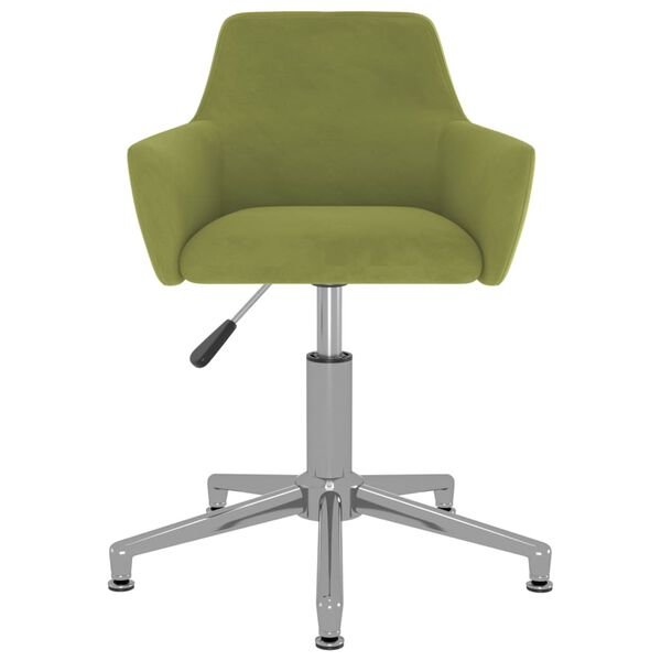 vidaXL Cadeiras de jantar girat&oacute;rias 2 pcs veludo verde-claro