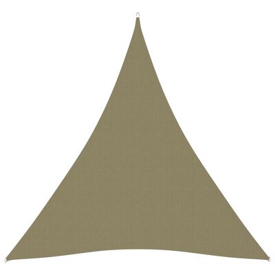 vidaXL Para-sol estilo vela tecido oxford triangular 5x6x6 m bege