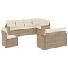 vidaXL 8 pcs conjunto de sof&aacute;s p/ jardim com almofad&otilde;es vime PE bege