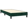 vidaXL Cama com molas/colch&atilde;o 90x190 cm veludo verde-escuro