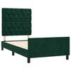 vidaXL Estrutura de cama sem colch&atilde;o 80x200 cm veludo verde-escuro